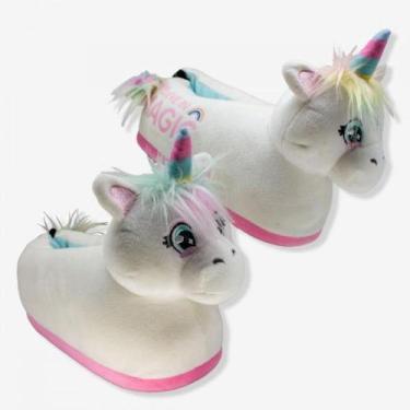 Imagem de Pantufa Zona Criativa 10073045 Unicornio, Branco, P