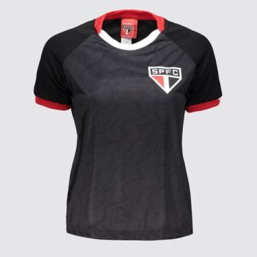 Imagem de Camisa São Paulo Entoar Feminina Preta - Braziline, M