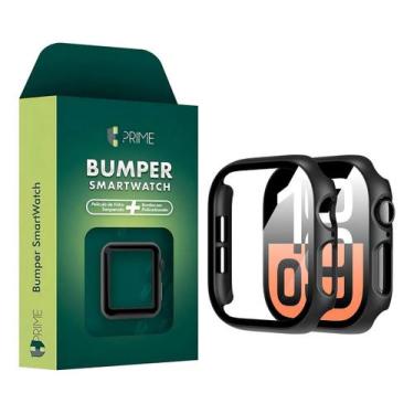 Imagem de Case Bumper Vidro Hprime Preto Apple Watch Series 10 46mm