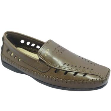 Imagem de Mocassim Sapatilha Pegada Masculino Em Couro, Cravo