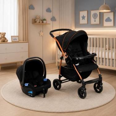 Imagem de Travel System Burigotto Rio 22: Carrinho 22kg + Bebê Conforto Materna 