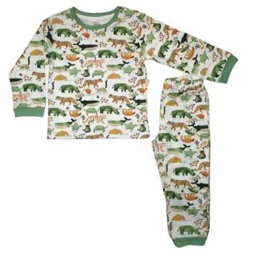 Imagem de Pijama infantil anjos baby primeiros passos suedine safari, 2, Verde