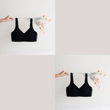 Imagem de Sutiã Plus Size Comfort UP Sem Aro Bojo Flexível Fita UP, Preto, GG(44
