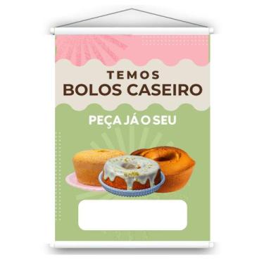 Imagem de Banner em lona de Bolo Caseiro. Uso interno e externo - Placas Iguassu