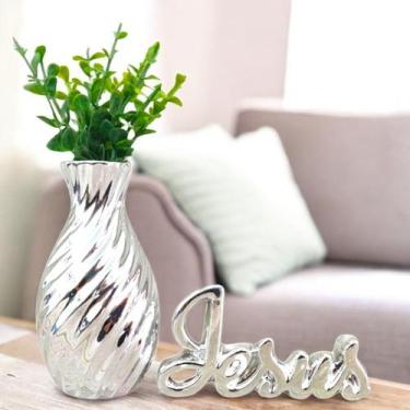Imagem de kit decoração para sala adornos decorativos Vaso com Planta Artificial