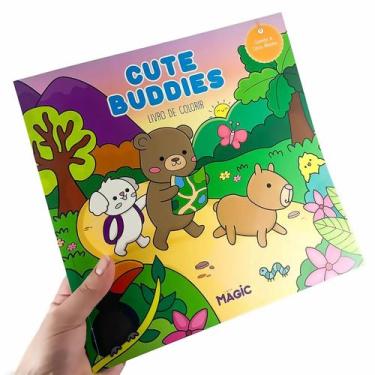 Imagem de Livros para Colorir Desenhos Fofos Bichinhos Cute - Magic