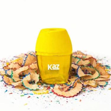 Imagem de Apontador Oval Coletor 1 Furo KAZ Cor:Amarelo - KAZAN, Amarelo