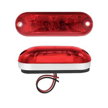 Imagem de Lanterna Ônibus Caminhão Vigia Teto Cromada 2 LED 12V VM - SILO