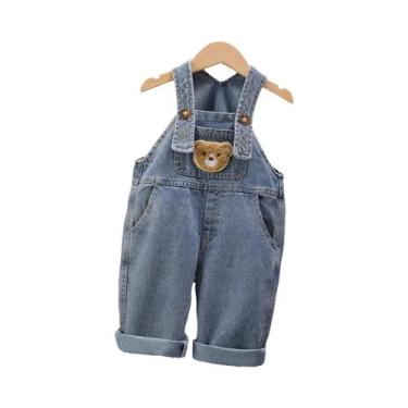 Imagem de Macacão Jeans Infantil Com Desenhos Animados, Primavera Outono, Menino