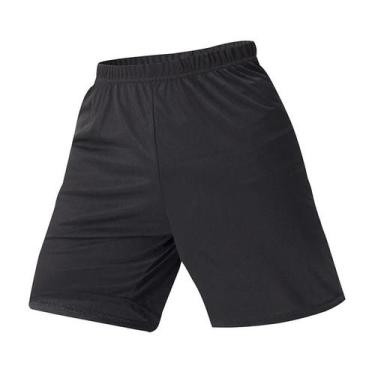 Imagem de Shorts Masculinos plus Size Pretos De Malha Secagem Rápida Para Corrid