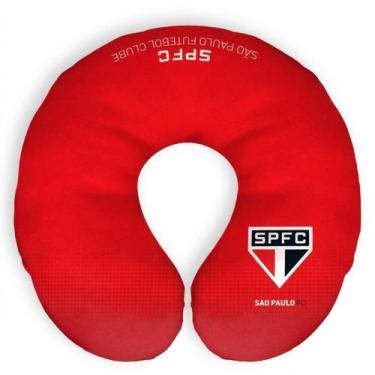 Imagem de Almofada de Viagem Pescoço do São Paulo FC Vermelho Com Listras Presen