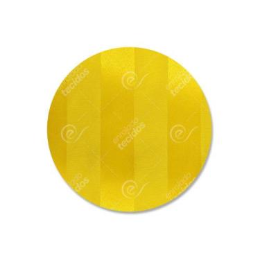 Imagem de Capa para Sousplat em Tecido Jacquard Amarelo Ouro Listrado Tradiciona