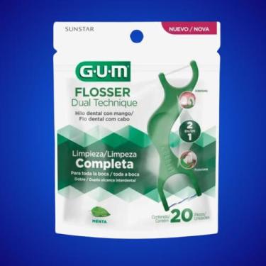 Imagem de Fio Dental Flosser Dual Technique 20un  GUM
