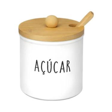 Imagem de Açucareiro vidro com colher etampa bambu 300ml hauskraft