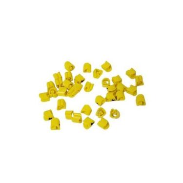 Imagem de Anilha Cabos 0,5-6mm Hellerman Amarela Letra M - 100 Peças