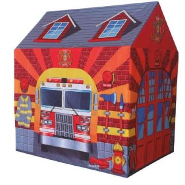Imagem de Barraca Infantil Dobrável Tenda Estação De Bombeiro Grande - DM Toys