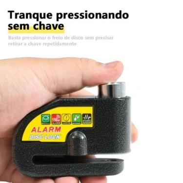 Imagem de Trava de Disco para Moto com Alarme 110dB - Generica