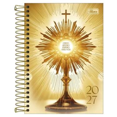 Imagem de Agenda Devocional Católica 2027 M6 208 folhas Tilibra Cor:Amarelo, Ama