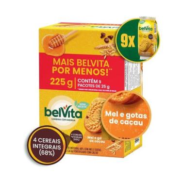 Imagem de BISCOITO INTEGRAL BELVITA MEL E GOTAS DE CACAU 225g