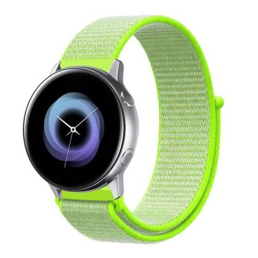 Imagem de Pulseira Nylon Loop para Samsung Galaxy Watch Active 40mm e 44mm - Galaxy Watch 42mm - Gear Sport R600 - Amazfit Bip - Amazfit Gtr 42mm - Marca Ltimports (Verde Limão)