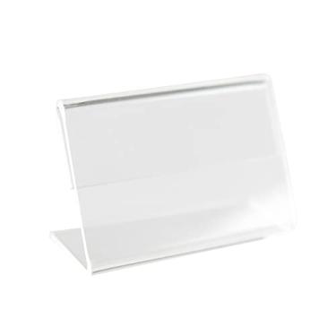 Imagem de Display Porta Preço Etiquetas Acrílico 4x2,5cm - Kit 30 Unidades