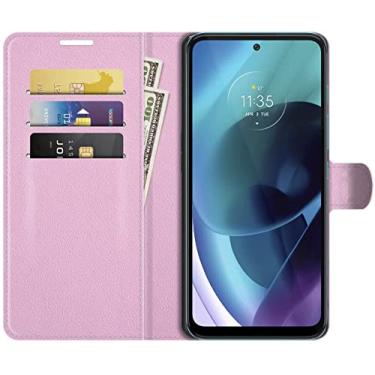 Imagem de Capa Capinha Carteira Compatível Com Moto G71 Flip Case Top (Rosa)