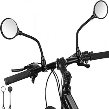Imagem de Hlily 2 Peças Espelho De Bicicleta Mtb Road Bike Retrovisor Guidão Acessórios De Bicicleta Ângulo Ajustável Ciclismo Espelho Retrovisor