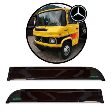 Imagem de Calha De Chuva Par Caminhão Mercedes Benz Mb 608 Acrilico Fumê