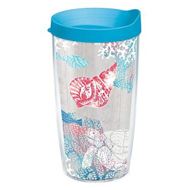 Imagem de Tervis Feito nos EUA Parede Dupla Ocean Life Mergulho Copo Isolado Mantém Bebidas Frias e Quentes, 473 ml, Transparente