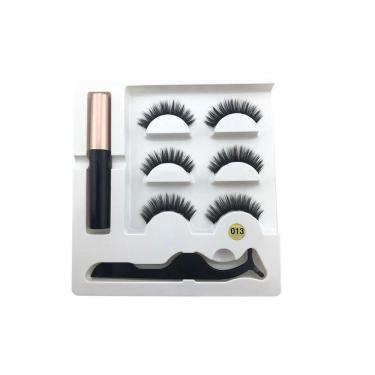 Imagem de Kit 3 Pares Cílios Magnéticos + Delineador