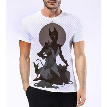 Imagem de Camisa Camiseta Deusa Bastet Gatos Mitologia Egito Gatas 8 - Estilo Kr