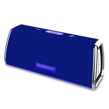 Imagem de HIOD HOPESTAR H23 Alto-falante Bluetooth Sem Fio Super Bass Ao Ar Livre À Prova D'Água Portátil Suporte Carregamento Telefone Micro SD/AUX, Azul