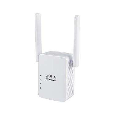 Imagem de Amplificador de sinal de ponto de acesso de extensor de alcance sem fio repetidor WiFi/AP 300 M s com duas antenas para plugue UE de escritório doméstico POPQ
