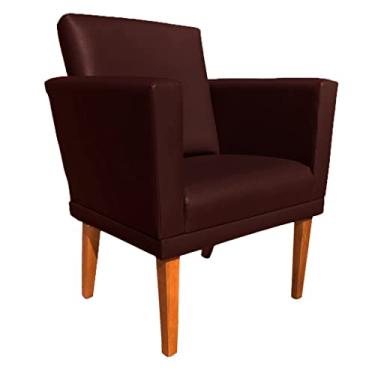 Imagem de Poltrona Decorativa Para Clínica e Recepção - Berlim (Suede Marsala)