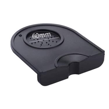 Imagem de AISAMEFE Tapete de silicone seguro para alimentos, tapete de calcadeira antideslizante, almofada de calcamento de canto, almofada de suporte macio não escorregadio, ferramenta barista para cozinha doméstica escritório bar loja, preto/marrom, M/G/GG (M, preto)