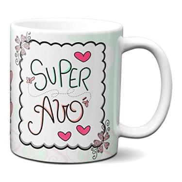 Imagem de Caneca Feliz Dia Dos Avós Super Avó Presente Fofo (Branca)