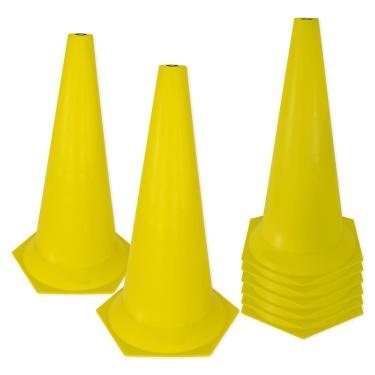 Imagem de Cone de Marcação de Plástico Muvin – 50cm – Kit com 8 - Treino Funcional – Agilidade – Treinamento – Circuitos – Desempenho – Fortalecimento - Resistente – Futebol – Basquete – Voleibol – Handebol