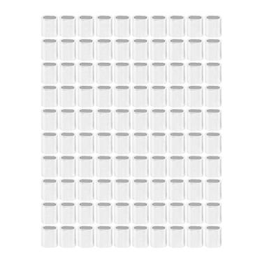 Imagem de 100 unidades de virolas de alumínio para cabo de aço mangas de crimpagem para lareira braçadeiras de arame com 1 furo mandril de braçadeira