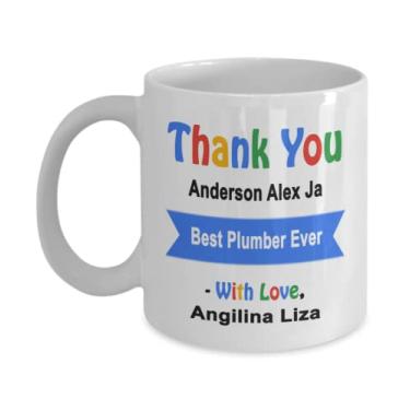 Imagem de Caneca de encanador personalizada, melhor caneca de encanador, caneca personalizada de encanador, presentes de encanador, presente personalizado para encanador, presente de agradecimento ao encanador, presente de agradecimento ao encanador caneca de encanador com nome personalizado