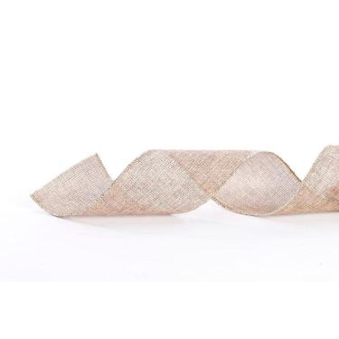 Imagem de Fita Natalina Bege De Juta Lurex 1un 10cmx9,14mts 1117035