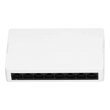 Imagem de Net Ethernet Switch IC 8 Portas Operação Silenciosa Plug EUA 100-240V Fibra Ethernet Switch Home PC Material (100M/S)