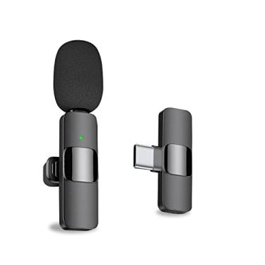 Imagem de Microfone de lapela sem fio para Android, microfone sem fio de lapela para gravação de vídeo, TikTok Facebook Live Steam, Youtubers, vloggers, entrevistas, sincronização automática (Para Tipo-C)