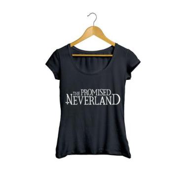 Imagem de Camiseta Baby Look The Promised Neverland Anime Feminino Preto - Mikon