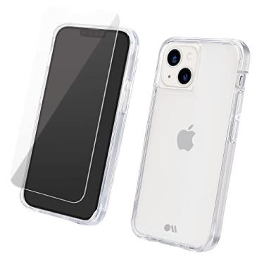 Imagem de Case-Mate - Série Tough – Pacote de Proteção – Capa e Protetor de Tela para iPhone 13 – Fina – Proteção contra quedas de 3 metros – 6,1 polegadas – Transparente