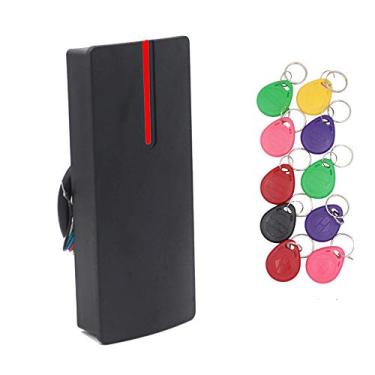 Imagem de Leitor de cartão de proximidade sem relé Wiegand 26/34 bits controle de acesso à porta de saída 125KHZ leitor de cartão à prova d'água IP68 com chave de 10 cores