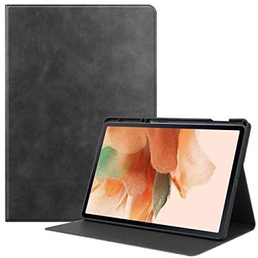 Imagem de Capa do caso da tabuleta. Caso de suporte dobrável para SumSung Galaxy Tab S7 Fe 12,4"2021 (SM-T730 / T736) / S7 Caso Tablet Lite, Capa Slim Fit Case Smart Stand Protetora com Auto Sleep & Wake Recur