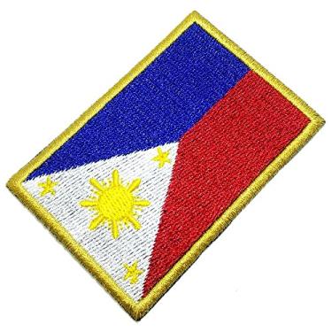 Imagem de Bandeira Filipinas Patch Bordado Para Uniforme Camisa Kimono
