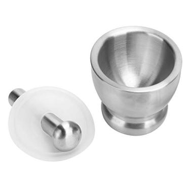 Imagem de Conjunto de almofariz e pilão Teuopioe - aço inoxidável, triturador de comprimidos, moedor de especiarias, tigela de ervas, pesto em pó