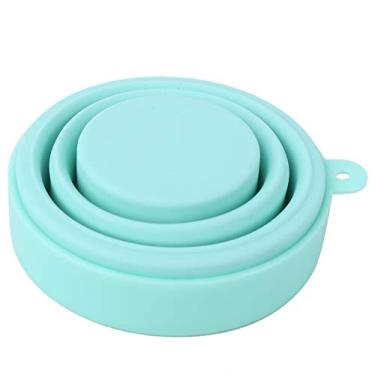 Imagem de Copo de viagem dobrável – Copos de água dobráveis ​​de silicone com tampas – Canecas reutilizáveis ​​para beber – Copos para lanches de piquenique – Copos de acampamento telescópicos(7.8oz)