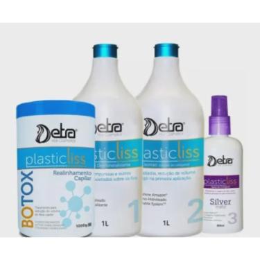 Imagem de Detra Escova Progressiva Plastic Liss 1Litro Sem Formol + Botox Detra Plastic Liss 1Kg